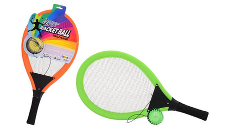 Tennisschläger mit Rückschlagball. 2 Arsch.
