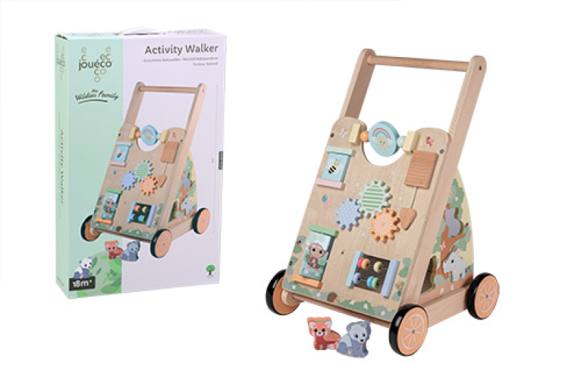 Joueco the Wildies Houten Aktivitäten Baby Walker