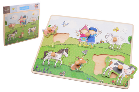 Johntoy hat ein Knopfpuzzle. 2+