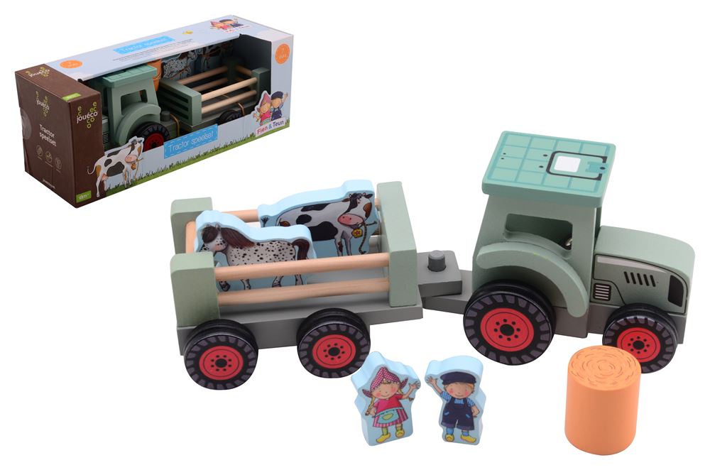 Johntoy jouéco® Fien Teun Holztraktor-Set
