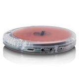 Lenco Lenco CD-012TR Tragbarer CD-Player mit Ladefunktion, transparent