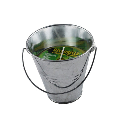 Einfache Citronella-Kerze im Metalleimer 9 cm