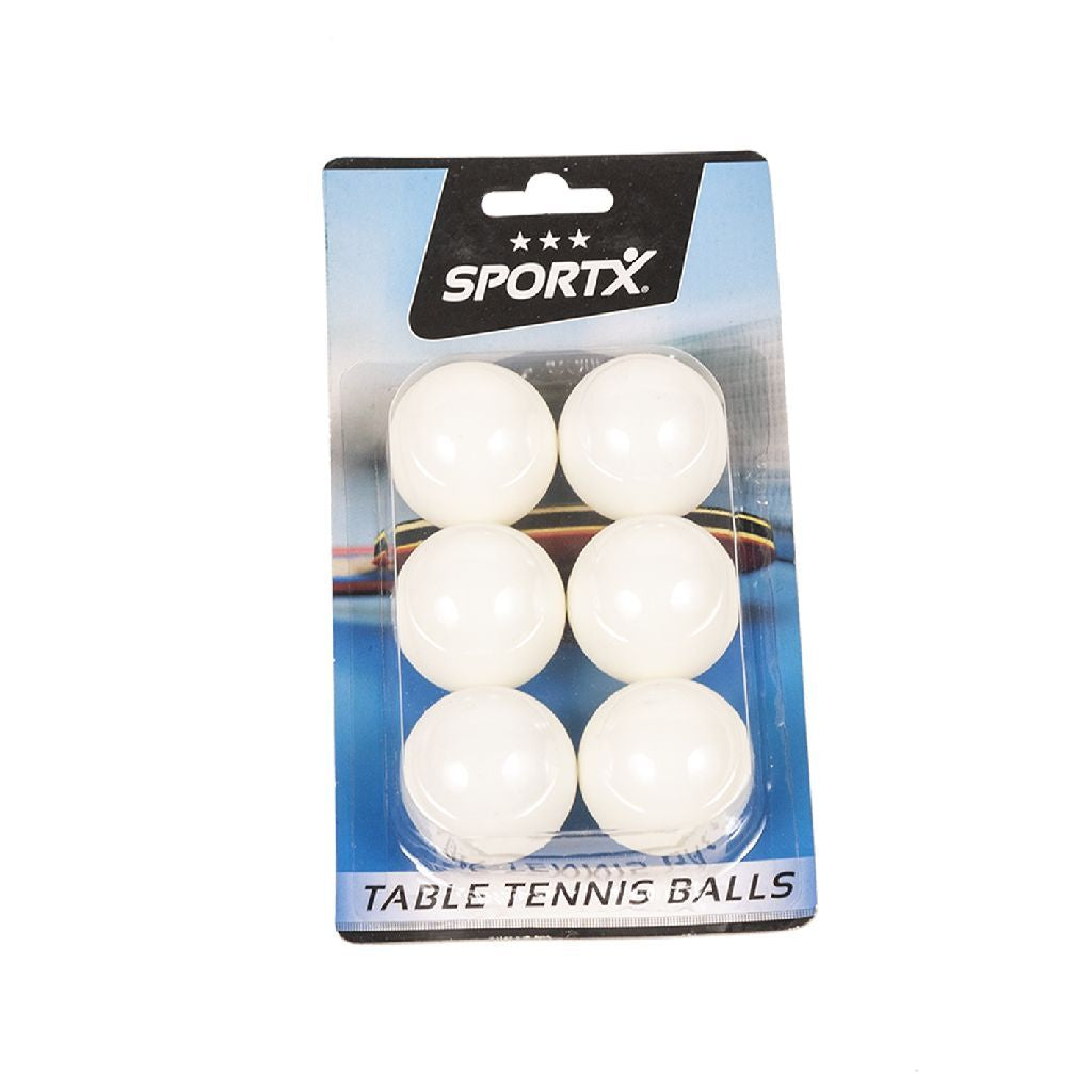 Sportx Tischtennis Bälle 4 cm 6 Teile weiß