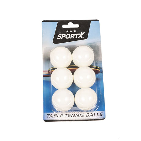 Sportx Tischtennis Bälle 4 cm 6 Teile weiß