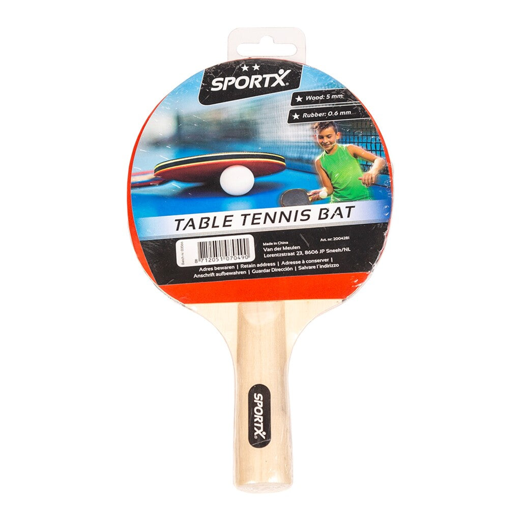 Sportx 2 Sterne Tischtennis Fledermaus Holz Gummi