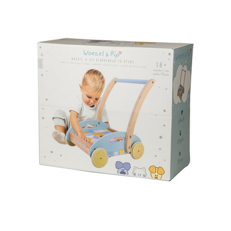 Rubo Toys Woezel und Pip Holzblockwagen 27x35x36 cm