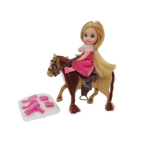 Einfaches Calleigh-Minipferd mit Puppe + Zubehör