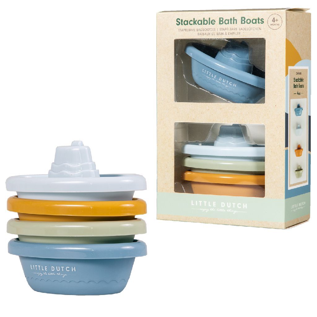 Little Dutch 4 Badeboote-Set blau