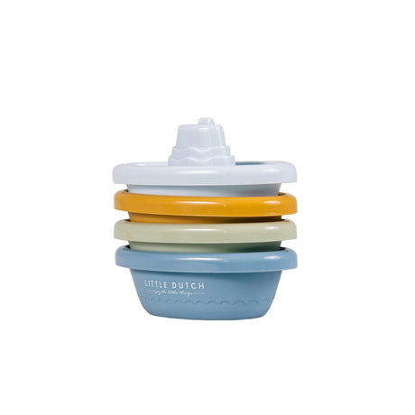 Rubo Toys Little Dutch Badeboote blau – Badespielzeug – 4 Farben – stapelbar – ab 18 Monaten