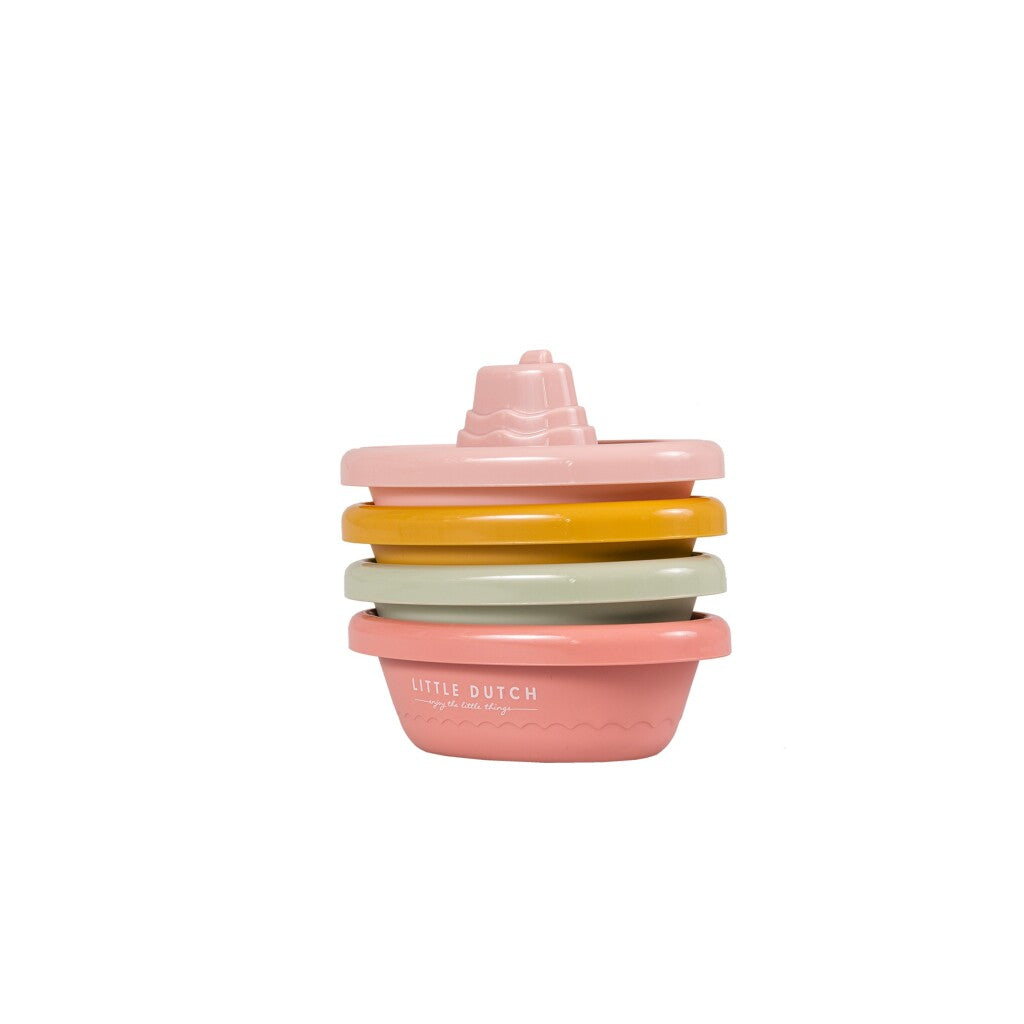 Little Dutch 4 Badeboote-Set rosa