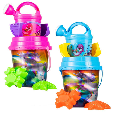 Summertime Strandset Einhorn Laserdruck 7tlg. 2sort