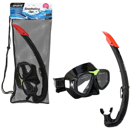Sportx Erwachsene Schnorchelset 5 Sterne schwarz