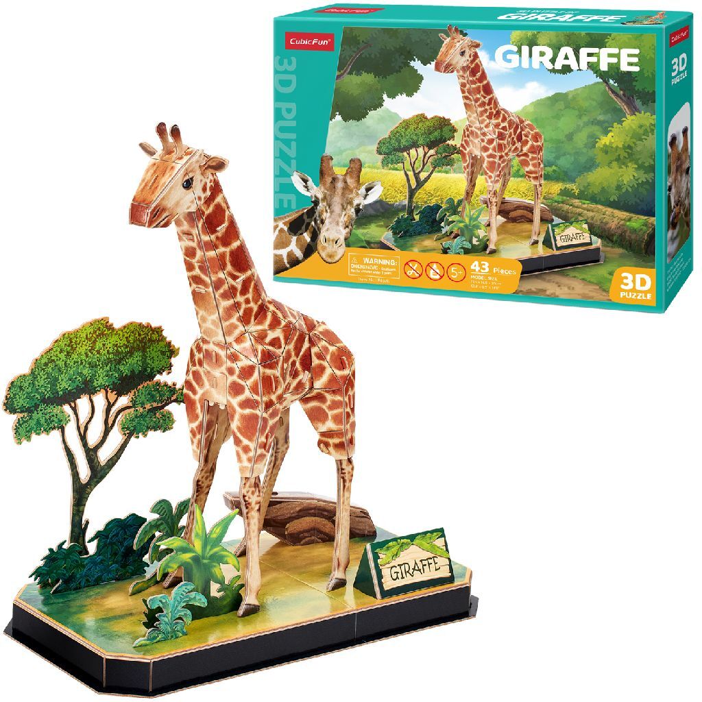Kubisches lustiges 3D-Puzzle Giraffe 43 Teile