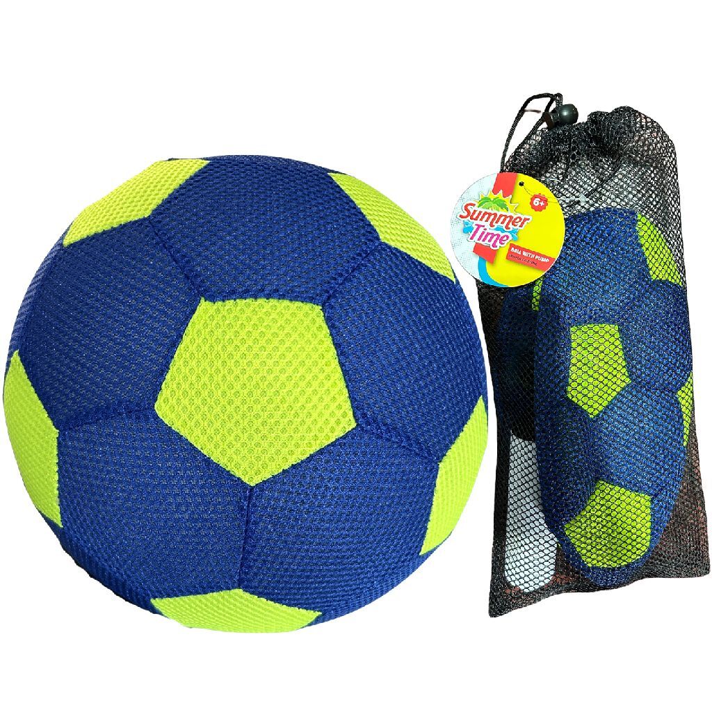 Sommerlicher aufblasbarer Ball mit Pumpe blaugrün