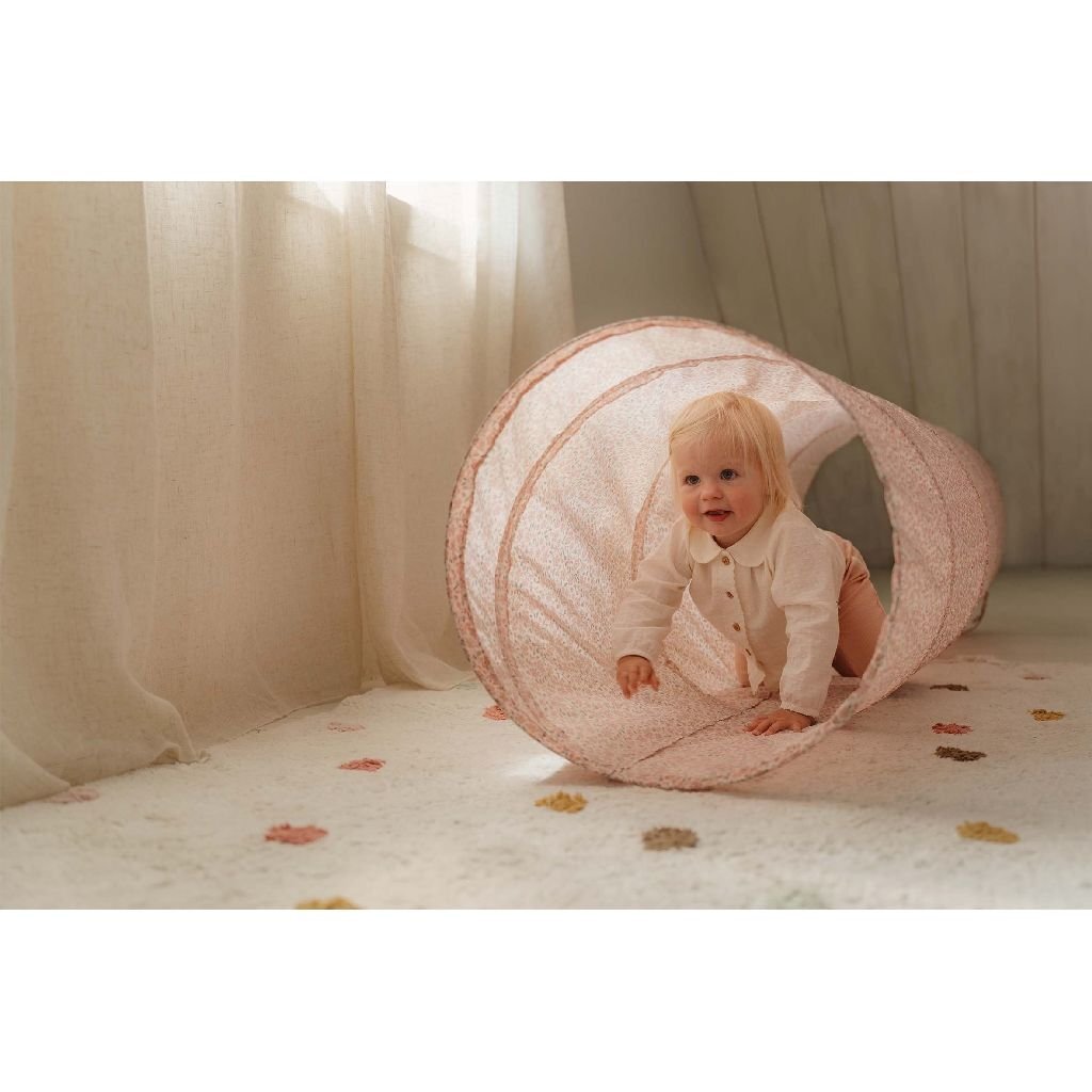 Little Dutch Märchengarten-Krabbeltunnel 180x46 cm rosa
