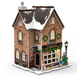 Kubisches, lustiges 3D-Puzzle, holländisches Haus, Winterschuhmacher + Licht, 53 Teile