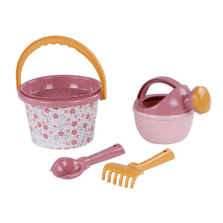 Little Dutch Strandset mit rosa Blumen, 5-teilig.