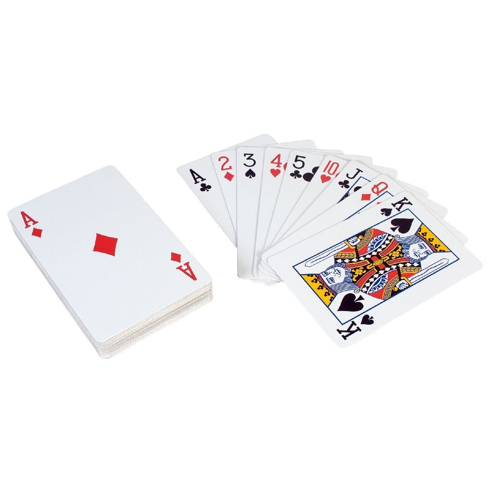 Spielen Sie im Freien ein großes Kartenspiel