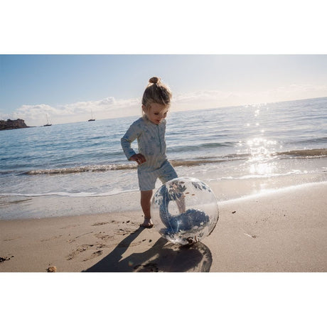 Little Dutch Ocean World Strandball 3D 35 cm transparent