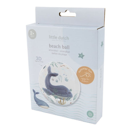 Little Dutch Ocean World Strandball 3D 35 cm transparent