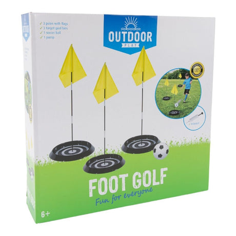 Outdoor-Fußballspiel-Fußgolf-Set mit Toren und Ball.