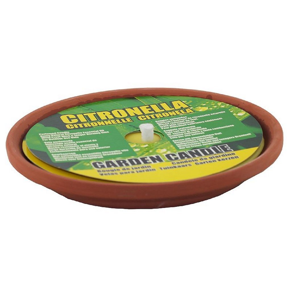 Einfache Citronella-Kerze in Terrakottaschale 14,5 cm