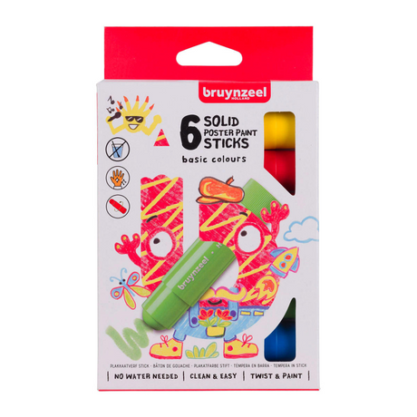 Bruynzeel Gouachestifte-Set Basic | 6 Farben