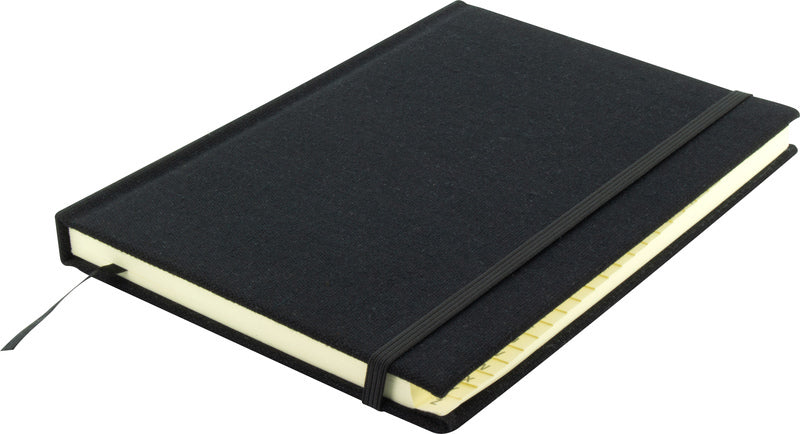 Kangaro k-5105 Alphabetbuch A5 A-Z Leinen Hardcover schwarz, 208 Seiten, Leseband, elastisch