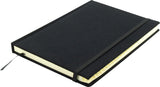 Kangaro k-5105 Alphabetbuch A5 A-Z Leinen Hardcover schwarz, 208 Seiten, Leseband, elastisch