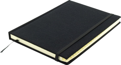 Kangaro k-5105 Alphabetbuch A5 A-Z Leinen Hardcover schwarz, 208 Seiten, Leseband, elastisch