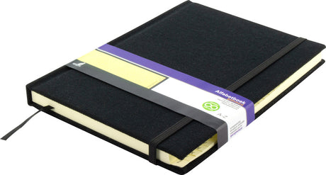 Kangaro k-5105 Alphabetbuch A5 A-Z Leinen Hardcover schwarz, 208 Seiten, Leseband, elastisch
