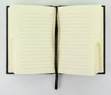 Kangaro k-5105 Alphabetbuch A5 A-Z Leinen Hardcover schwarz, 208 Seiten, Leseband, elastisch
