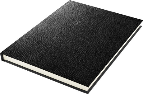 Kangaro k-5320 Skizzenbuch, A5, cremefarben, 120 g leeres Papier, 140 Seiten, Hardcover, schwarz