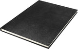 Kangaro k-5321 Skizzenbuch, A4, cremefarben, 120 g, leeres Papier, 140 Seiten, Hardcover, Aufdruck Schlangenschwarz