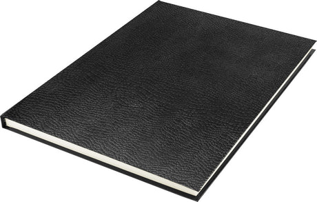 Kangaro k-5321 Skizzenbuch, A4, cremefarben, 120 g, leeres Papier, 140 Seiten, Hardcover, Aufdruck Schlangenschwarz