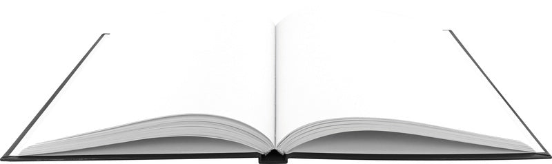Kangaro K-5585 Dummy-Buch, A5, blanko, Hardcover, 80 Seiten, 140 g/m², schwarzes Design