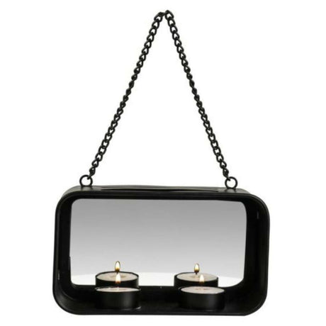 Keine Marke Gusta Wand-Teelichthalter schwarz 18x10x6,5 Metall | 6 Stück