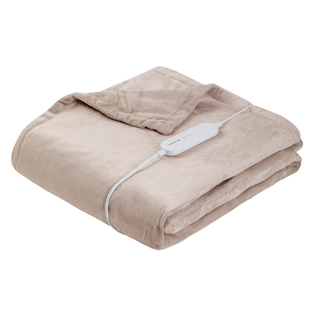 Inventum plaid omslagdeken 180x130cm 160 watt - taupe