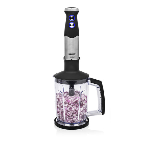 Princess 221221 Stabmixer-Set aus schwarzem Edelstahl