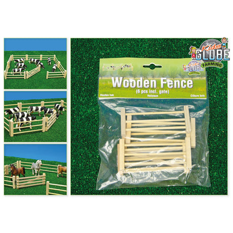 Kids Globe Wooden Hekken 1:32, 6st.