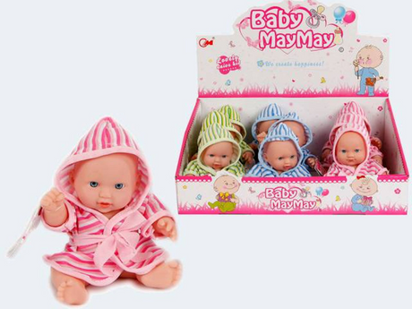 Toys Amsterdam Babypuppe mit Bademantel, 20 cm