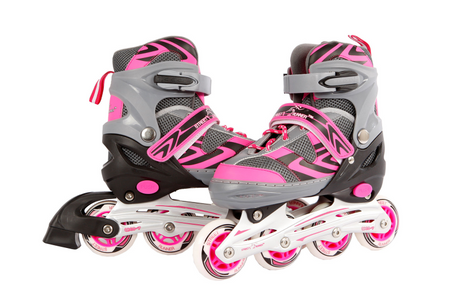 Street Rider Inlineskates Junior Aluminium Pink Grau Größe 29-32