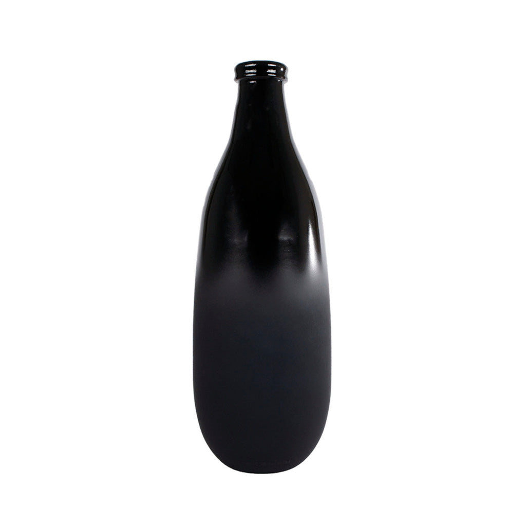 Sonstige Vase Montana s mattglänzendes schwarzes Glas 15x15x40cm