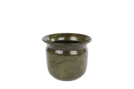 Bloempot martie s groen metaal 12x12x10cm