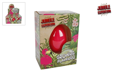 Dschungel-Expedition Ei mit wachsendem Flamingo