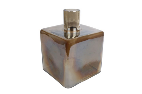 Vaas smoke xl multicolor bruin glas 17x17x25cm
