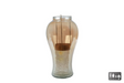 Vaas kandelaar markus s m houder goud glas 16x16x28cm