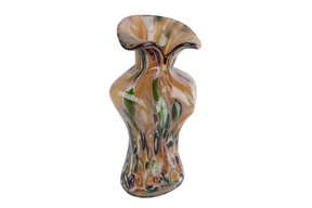 Vaas sara geel groen glas 9x13x24,5cm