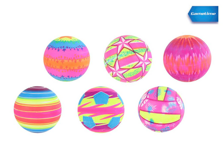 Spielball Neon im Netz, 10cm