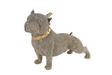 Skulptur Cairn Terrier Glitzer Gold Polystone 22x9x17cm